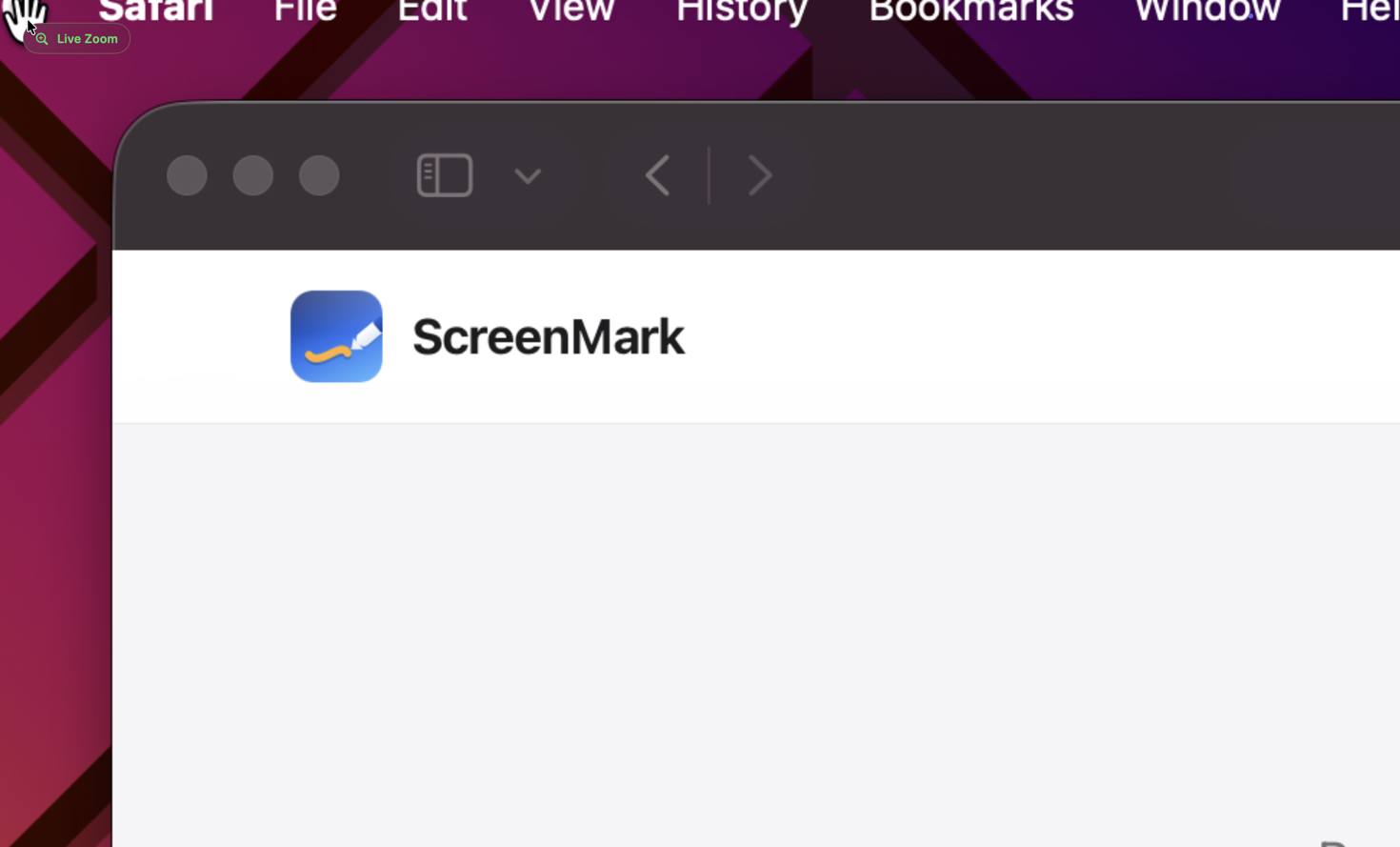 ScreenMark status popover and menu bar